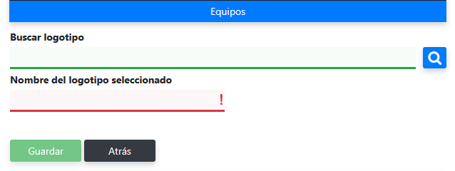 Buscar en logotipos de equipos compartidos