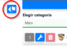 Botón para abrir las banderas para los equipos