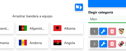 Arrastrar banderas hacia los equipos en het actieve filter aanpassen